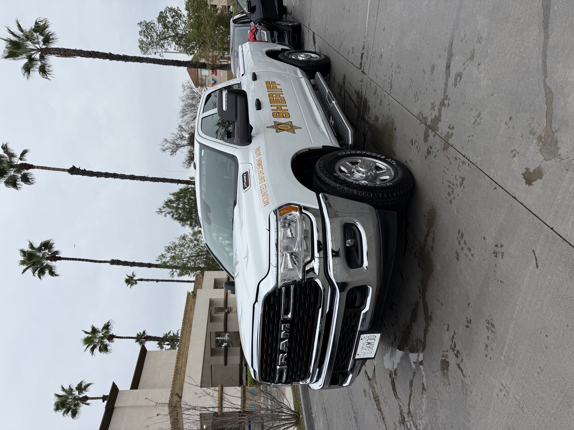 Mission Grove Car Wash and Auto Detailing Center branded van parked outside the shop on East Alessandro Boulevard